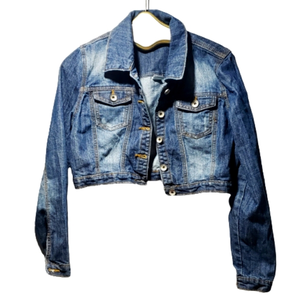 Dollhouse Jackets & Coats Dollhouse Jean Jacket Cropped Denim